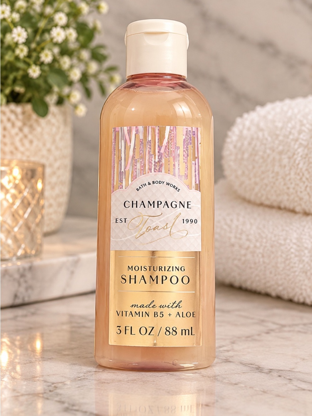 🔅5/$20 Bath & Body Works Champagne Toast Moisturizing Shampoo Travel Size 3 oz